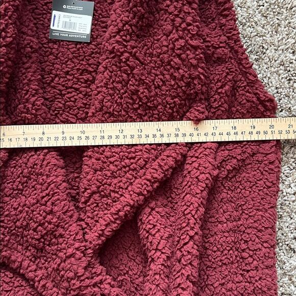 NWT Eddie Bauer Women's Maroon Sherpa Vest in Size M - Picture 7 of 8